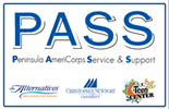 PASS (Peninsula AmeriCorps Serve and Support) logo